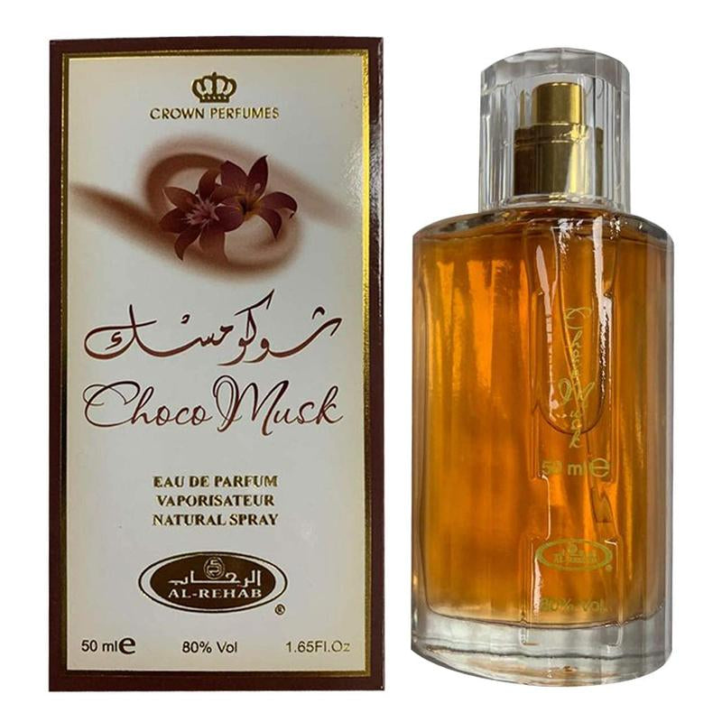 (2Pc Bundle Pack) Choco Musk - 6Ml Perfume Oil Roll-On + 50Ml Perfume Spray by Al-Rehab