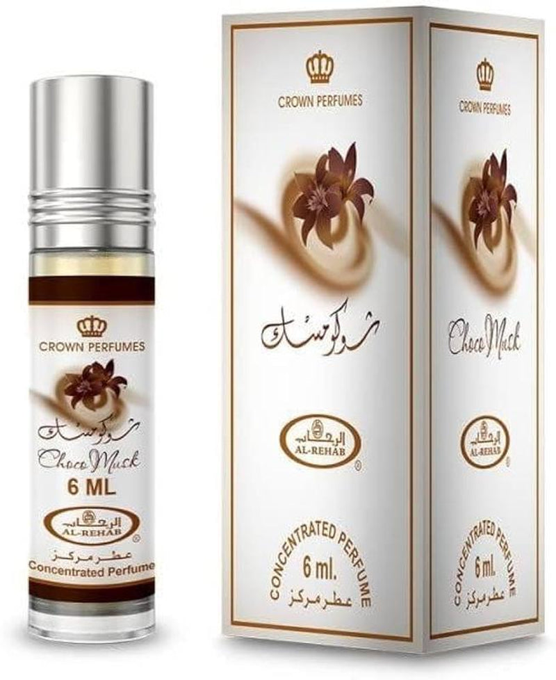 (2Pc Bundle Pack) Choco Musk - 6Ml Perfume Oil Roll-On + 50Ml Perfume Spray by Al-Rehab