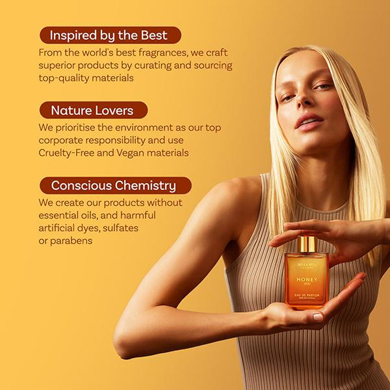 Bella Vita Luxury'S Honey Oud | Eau De Parfum 100Ml (3.4 Fl Oz) | Patchouli, Vanilla, Bergamot | Floral & Spicy | Made with Clean & Vegan Essentials Oils | Cruelty Free Fragrance Perfume