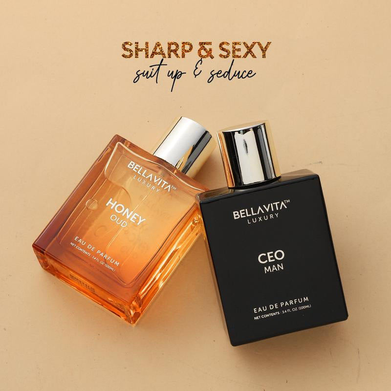 Bella Vita Luxury'S Sharp & Sexy | 2X100Ml Perfumes | CEO Man & Honey Oud | Perfume for Men & Women | Long Lasting Fragrance | Eau De Parfum