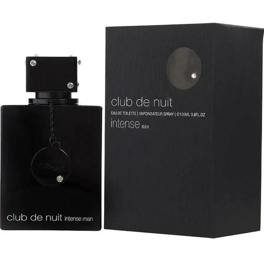 Armaf Club De Nuit Intense Men EDT 3.6 Fl Oz - Floral Fragrance with Bergamot, Jasmine, and Cologne, Single Item, Black, Scented Perfume Musk Amber Spicy Notes Rose Woody Notes Lemon Aroma Cosmetic Colognes Men Men'S Cologne Fragrance Mav Wicks Fragrance