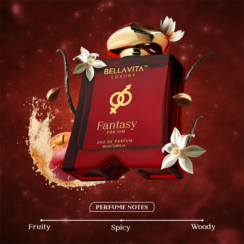 Bellavita Luxury’S Mood Collection Fantasy for Him | EDP | Apple, Cinnamon, Musk | Premium Long-Lasting Fragrance for Men | 3.38 Fl.Oz