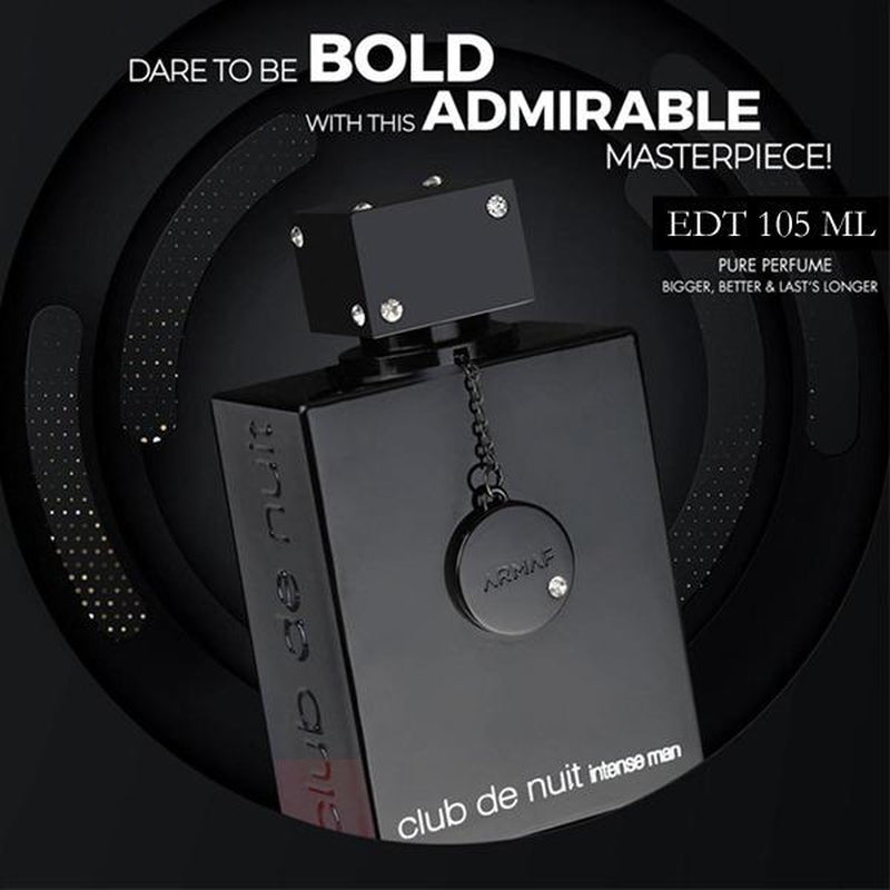 Armaf Club De Nuit Intense Men Eau De Toilette Spray for Men 3.6 Oz | Woody, Cedarwood, Citrus Scent Lingering Fragrance