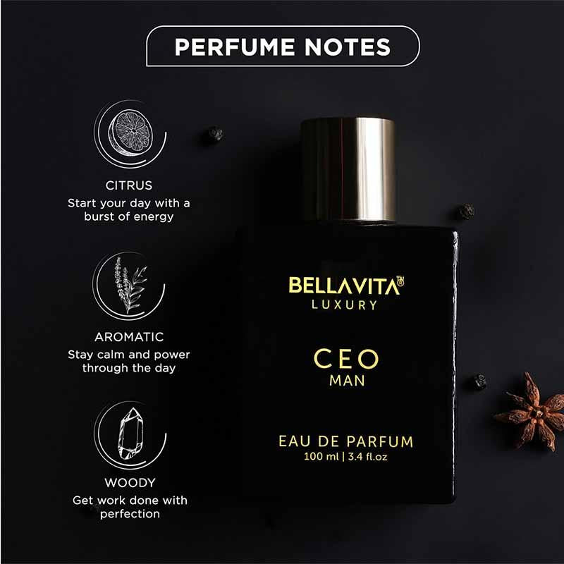Bella Vita Luxury'S CEO Man | Eau De Parfum | Lemon, Lavender, Tonka & Agarwood | Long Lasting Perfume for Men | Vegan Perfume | 3.3 Fl.Oz