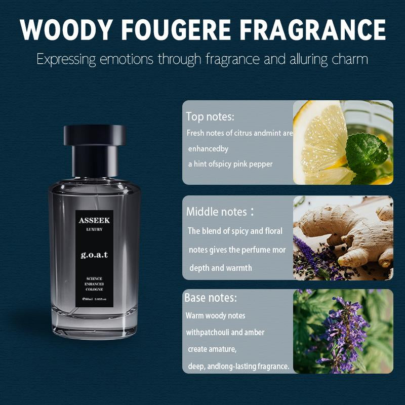 ASSEEK Midnight Marine Man Men'S Perfume-Oceanaroma 80Ml Woody Amber Fragrance Eau Deparfum Long Lasting Cologne Gift -Edp Intense