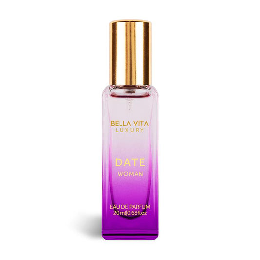Bellavita Luxury'S Date - 20 Ml | Mini Perfume for Women | Pink Pepper, Red Fruit & Jasmine | Fruity & Spicy | Long Lasting - 0.7 Fl.Oz.