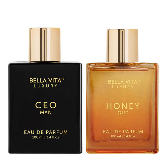 Bella Vita Luxury'S Sharp & Sexy | 2X100Ml Perfumes | CEO Man & Honey Oud | Perfume for Men & Women | Long Lasting Fragrance | Eau De Parfum