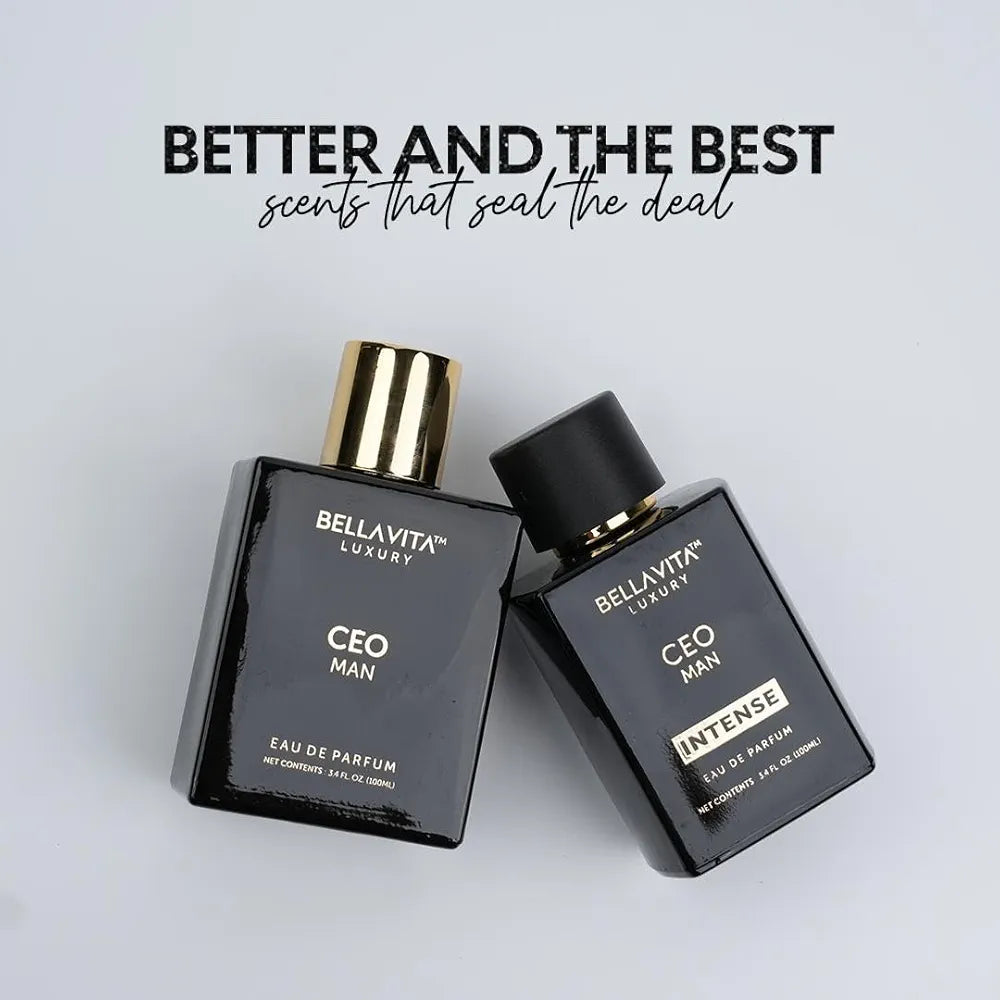 Bella Vita Luxury'S CEO Man X 2 | Eau De Parfum | Lemon, Lavender, Tonka & Agarwood | Long Lasting Perfume for Men | 15% Perfume Oil Concentration | Vegan Perfume | 3.3 Fl.Oz